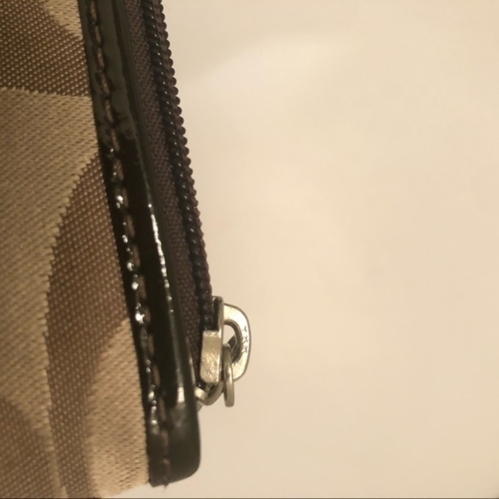 Coach brown khaki signature wristlet clutch bag - Picture 5 of 5